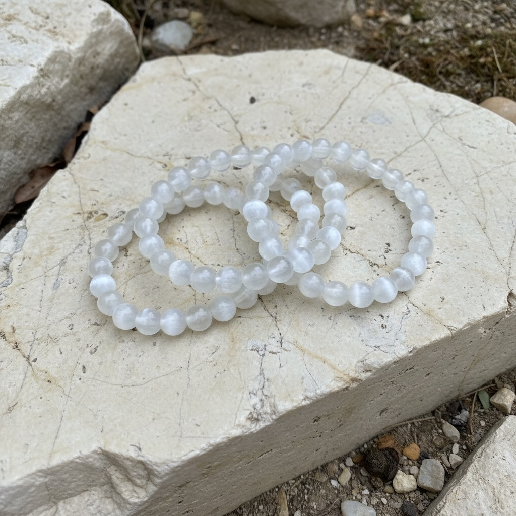 Selenit Armband