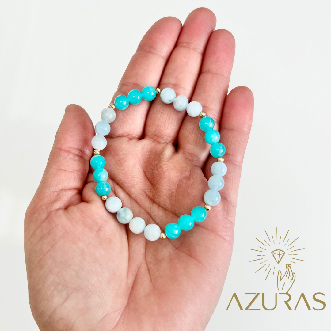 Harmonie & Ausdruckkraft Amazonit Aquamarin Mix