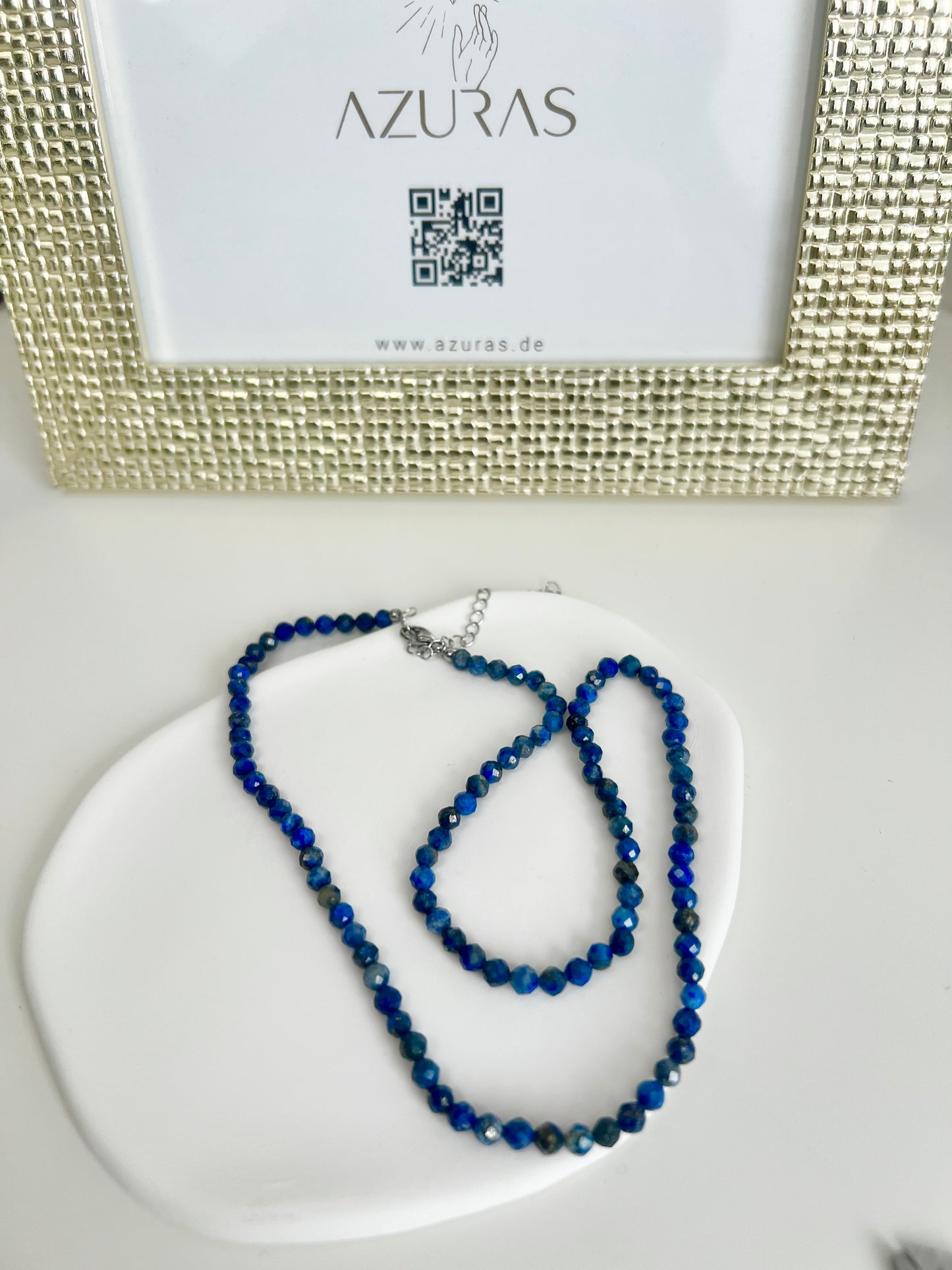 Lapislazuli 4mm facettiert Halskette