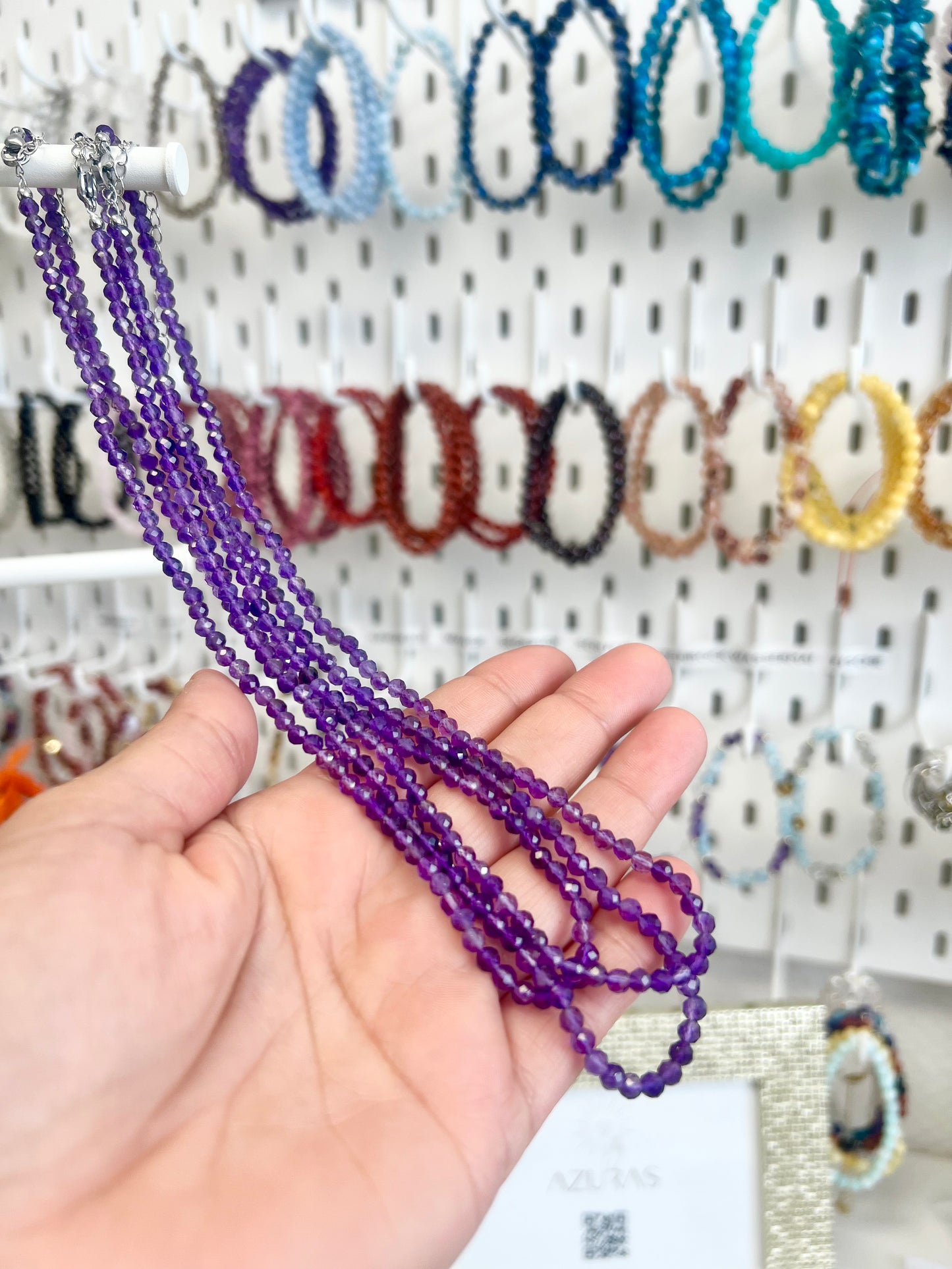 Amethyst 4mm facettiert Halskette