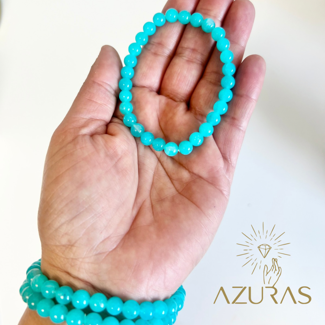 STEIN DER WOCHE !!! Amazonit  (beh.) Armband