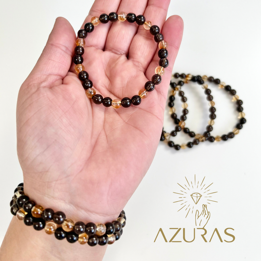Positiv Balance - Citrin & Rauchquarz Duo Armband
