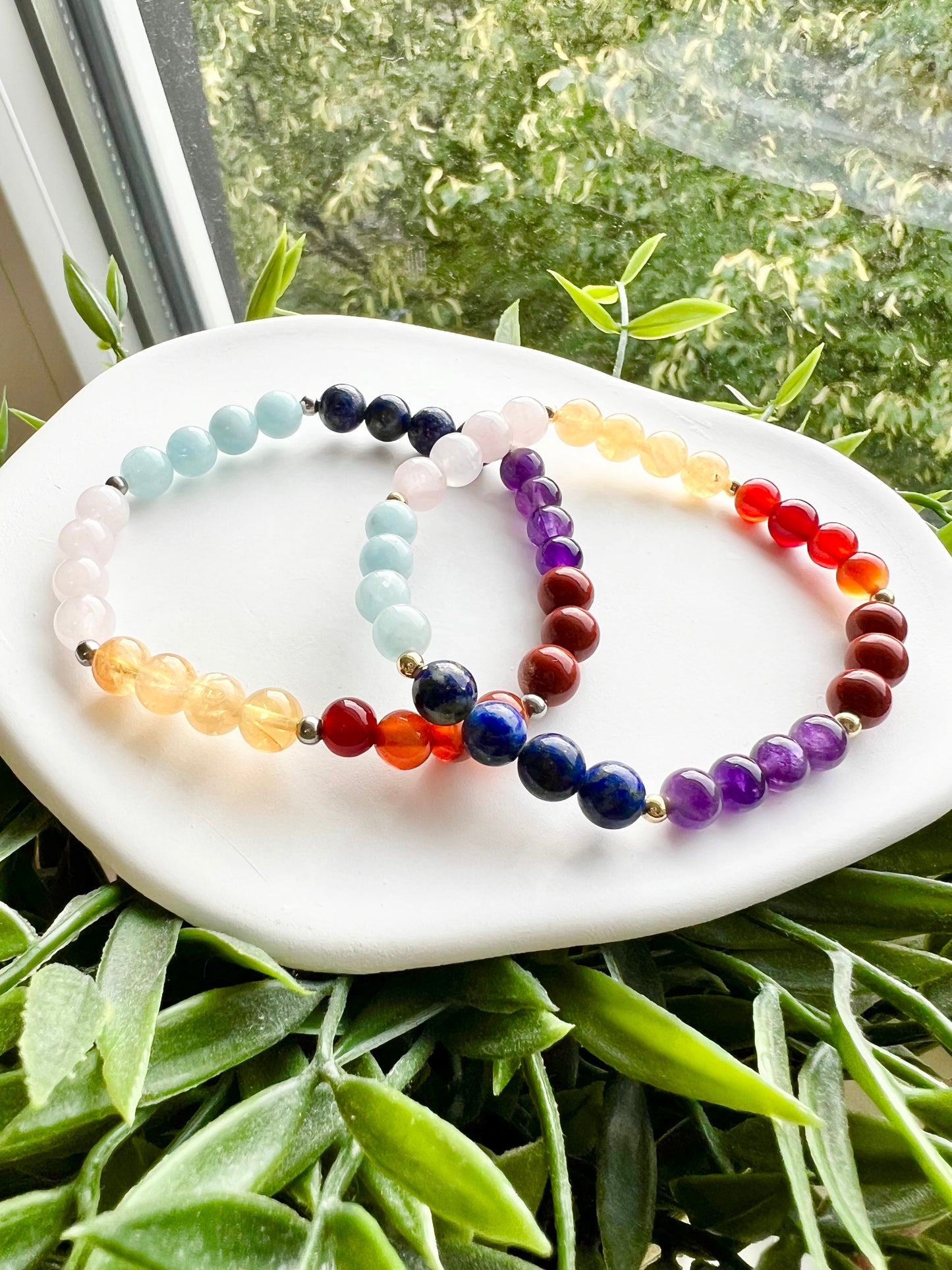 7 Chakra Armband mit Edelsteinen