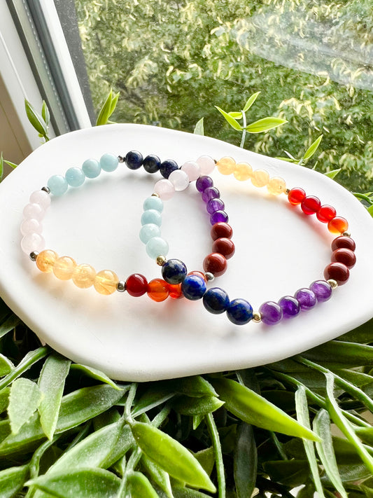 7 Chakra Armband mit Edelsteinen