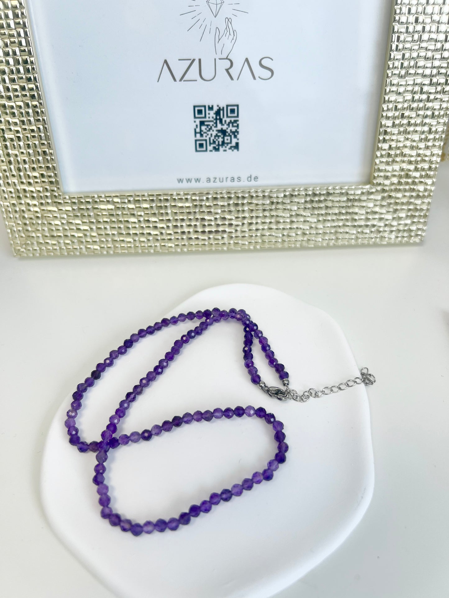 Amethyst 4mm facettiert Halskette