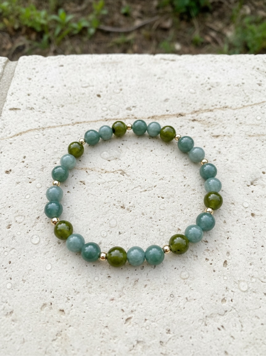 Jade-Mix Armband Kanadische & Chinesische Hetian-Nephrit-Jade